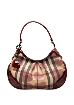 Burberry Pre-Owned 2000-2017 Small Nova Check Coated Canvas Hearts Hernville hobo bag - Neutrals