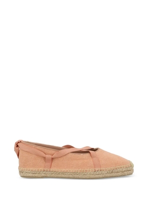 Castañer lace-up espadrille ballet flats - Orange