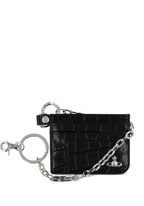 Vivienne Westwood croc-effect Orb card holder - Black