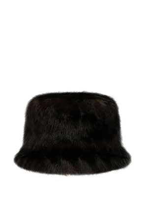 Amomento faux-fur bucket hat - Brown