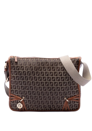 Fendi Pre-Owned 2000-2010 Zucchino Canvas F Charm crossbody bag - Neutrals