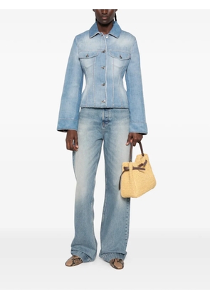 Ermanno Scervino panelled raw-edge denim jacket - Blue
