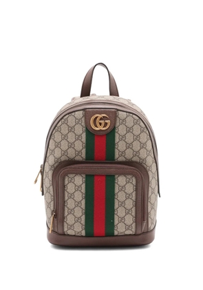 Gucci Pre-Owned 2016-2026 Small GG Supreme Web Ophidia backpack - Neutrals