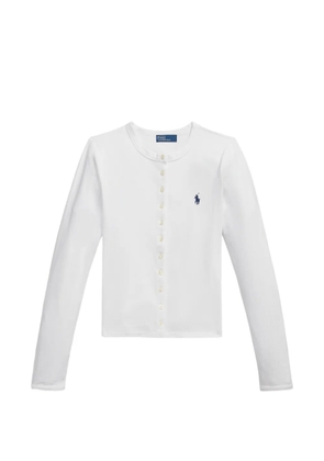 Polo Ralph Lauren logo-embroidered button-front blouse - White