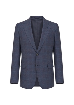 Zegna check-pattern blazer - Blue