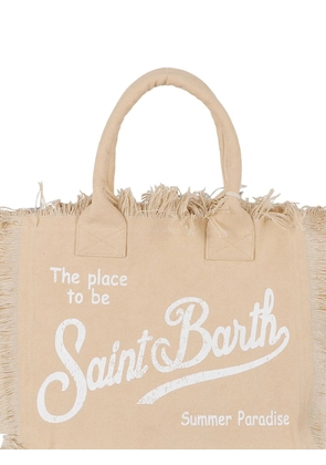 MC2 Saint Barth Vanity frayed-edge tote bag - Neutrals