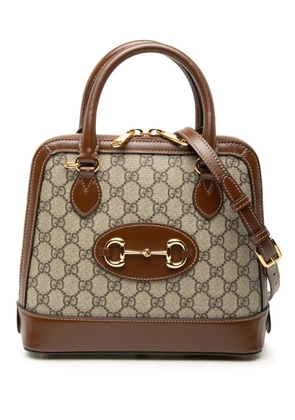 Gucci Pre-Owned 2016-2026 Small GG Supreme Horsebit 1955 satchel - Neutrals
