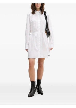 Karl Lagerfeld Jeans corset-style mini shirt dress - White