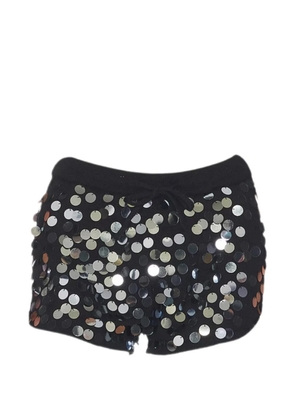Leslie Amon Scorpio sequin-embellished shorts - Black