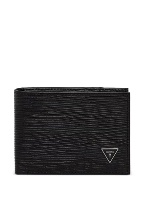 GUESS USA Milano logo-plaque textured wallet - Black