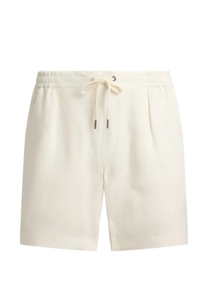 Ralph Lauren Purple Label drawstring-waist pleated shorts - White