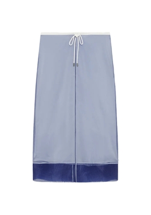 Maje x Blanca Miró drawstring-fastening straight midi skirt - Blue