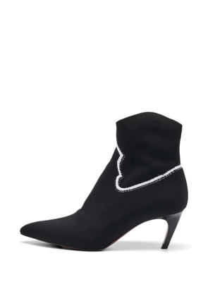 Christian Dior Pre-Owned stretch-knit cowboy boots - Black