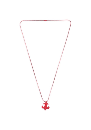 Chrome Hearts BS Fleur pendant necklace - Red