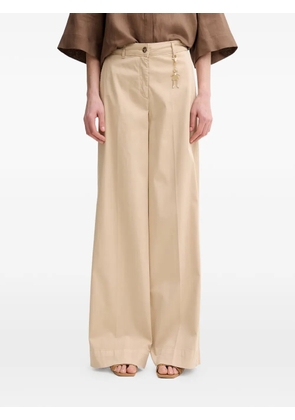 FRACOMINA charm-detail wide-leg trousers - Neutrals