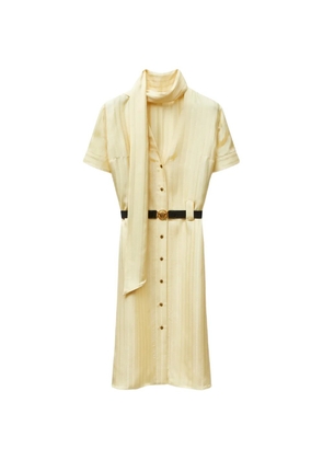 Versace jacquard viscose-silk midi dress - Yellow