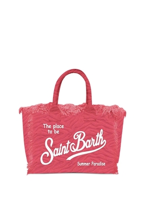 MC2 Saint Barth Vanity Mini zebra-embossed tote bag - Red