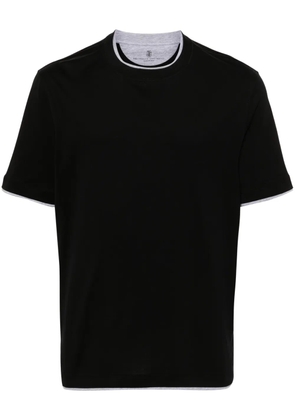 Brunello Cucinelli layered cotton T-shirt - Black