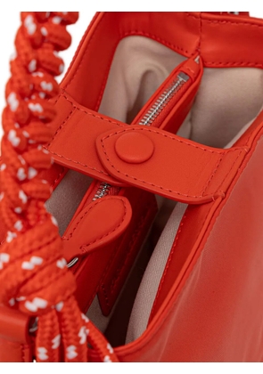 Karl Lagerfeld rope-handle logo-plaque bucket bag - Orange