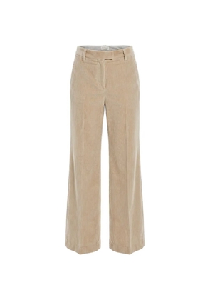 Brunello Cucinelli corduroy-effect straight-leg trousers - Neutrals