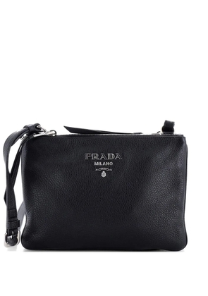 Prada Pre-Owned Double Zip Vitello Phenix Small crossbody bag - Black
