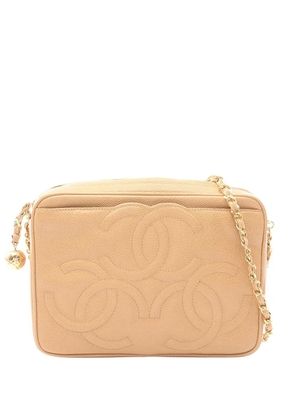 CHANEL Pre-Owned 1994-1996 Caviar Triple CC crossbody bag - Neutrals