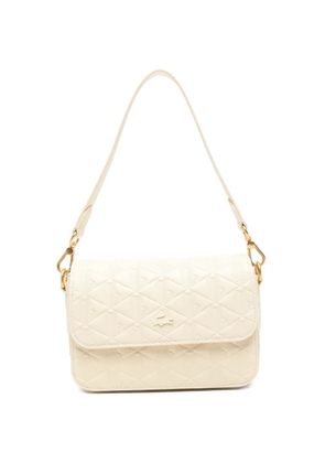 Lacoste monogram-embossed shoulder bag - Neutrals