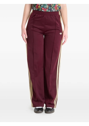 adidas Firebird side-stripe loose-fit track pants - Red