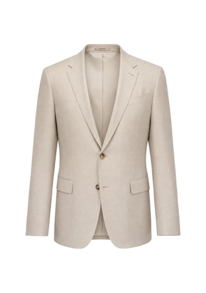 Zegna textured single-breasted blazer - Neutrals