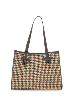 MARCELLA CLUB medium Marcella houndstooth tote bag - Neutrals