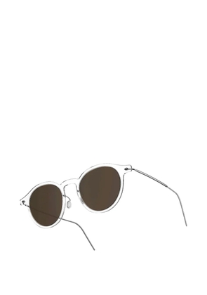 Lindberg round-frame sunglasses - White
