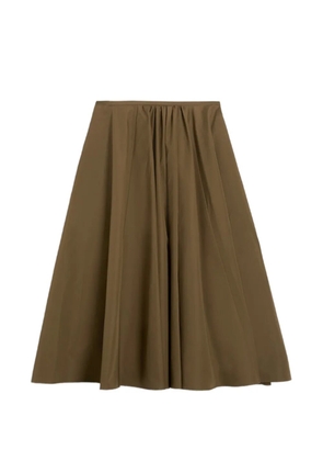ASPESI A-line gathered midi skirt - Green