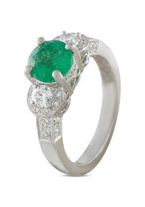 LB Exclusive emerald and diamond ring - Silver