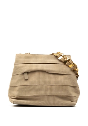 Ferragamo Pre-Owned 1990-2000 Nylon Tiered Grosgrain Shouder Bag shoulder bag - Neutrals