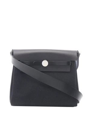Hermès Pre-Owned 2025 Military Toile and Vache Hunter Herbag Zip 20 crossbody bag - Black