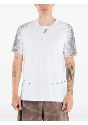 On dot-print raglan-sleeve T-shirt - White