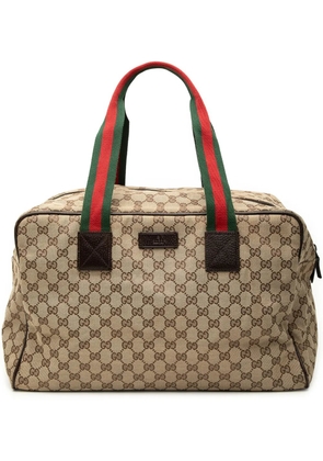 Gucci Pre-Owned 2000-2015 GG Canvas Web Duffle Bag travel bag - Neutrals