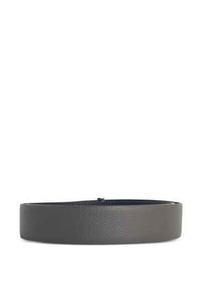 TOM FORD T Icon grained-leather belt - Grey