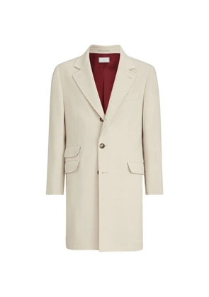 Brunello Cucinelli 3lightweight water-resistant cashmere coat with double vents - Neutrals