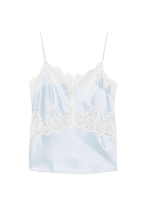 SANDRO lace-trim sleeveless top - Blue