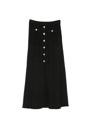 SANDRO button-embellished flared skirt - Black