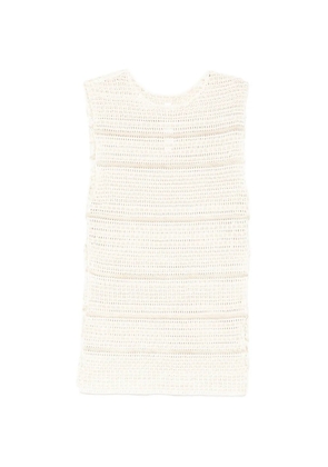 Lauren Manoogian basket-weave top - Neutrals