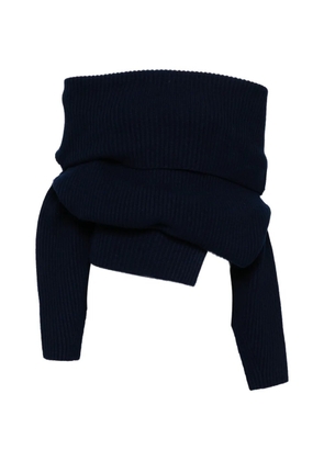 A.W.A.K.E. Mode ribbed asymmetric sweater - Blue