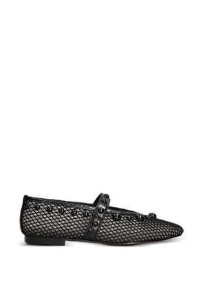 Bibi Lou Carinna stud-embellished mesh ballet flats - Black