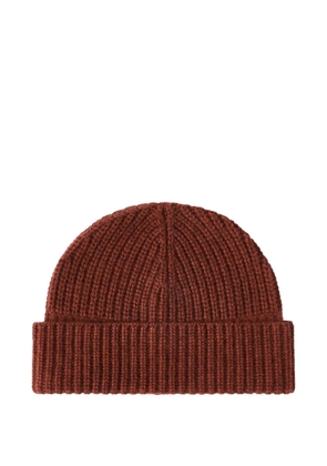 Brunello Cucinelli cashmere English rib knit beanie hat - Red