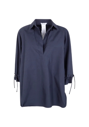 Max Mara drawstring-cuff popover shirt - Blue