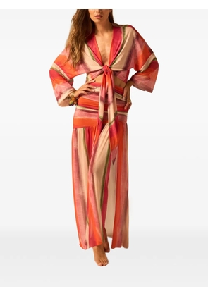 JBQ striped maxi skirt - Orange