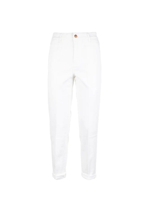 CIGALA'S pressed-crease turned-up jeans - White