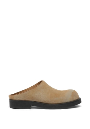 MM6 Maison Margiela Biker washed suede mules - Neutrals