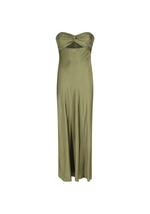 Essentiel Antwerp twist-detail strapless maxi dress - Green